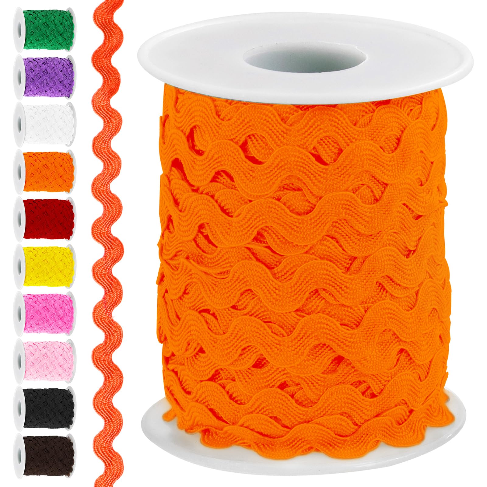 Amazon.com: Swpeet 1 Roll 27 Yard Orange Rick Rack Trim Ribbon Kit